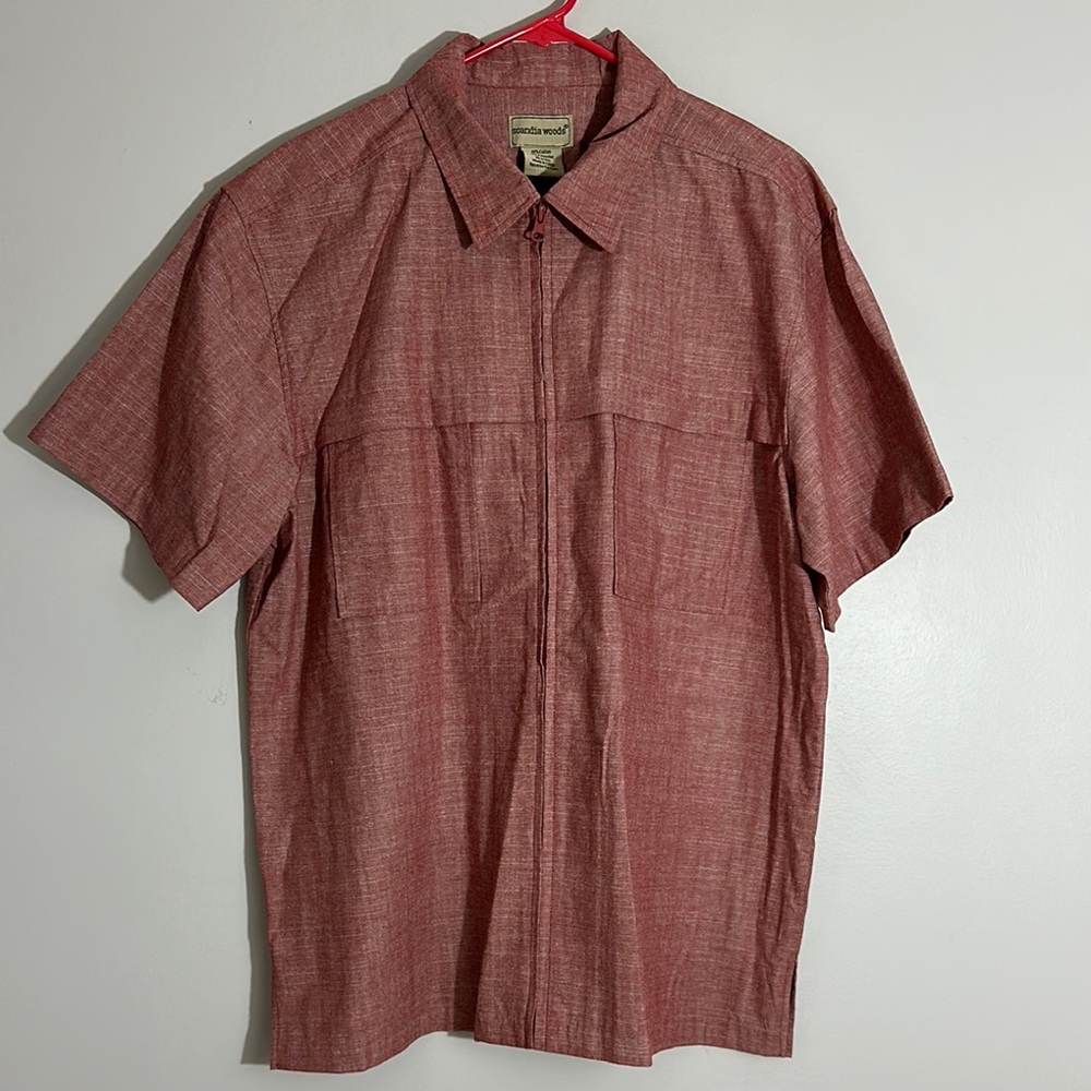 Men's Red Short Sleeve Shirt size L